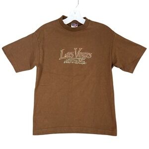 Vintage‎ Y2K Las Vegas Embroidered Skyline Shirt S American Brand Heavyweight